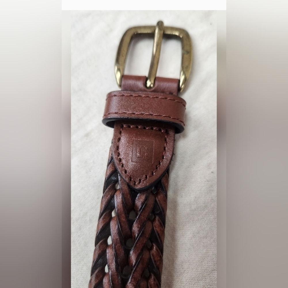 Kids Brown Braided  Belt And 3 Pc Tie Set - Picture 5 of 9